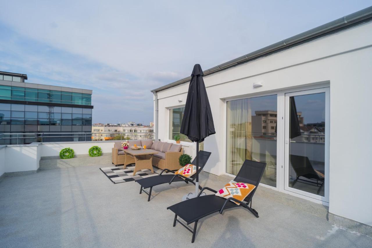 Penthouse With Huge Rooftop Terrace & City View Бухарест Экстерьер фото